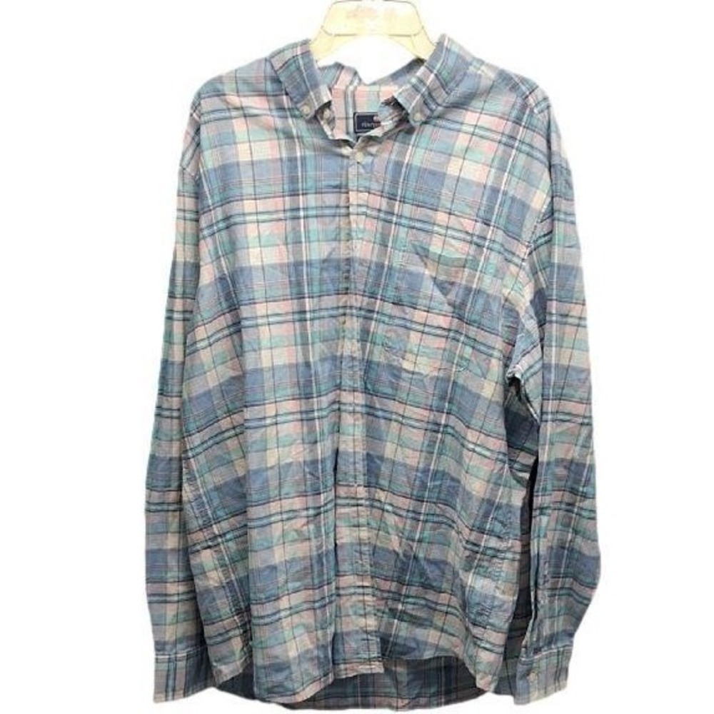 Vineyard Vines Blue Plaid Button Down Classic Shirt NWT Size XL